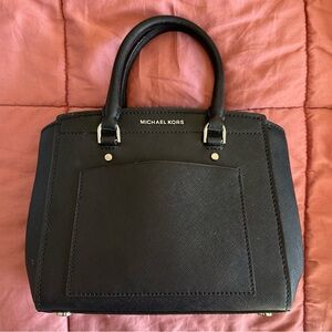 Black Michael Kors Selma Saffiano Purse